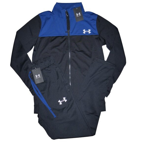 Under Armour Tracksuit Mens Size M Game Royal/Black Matching 2 pIece Set Outfit - Picture 10 of 12